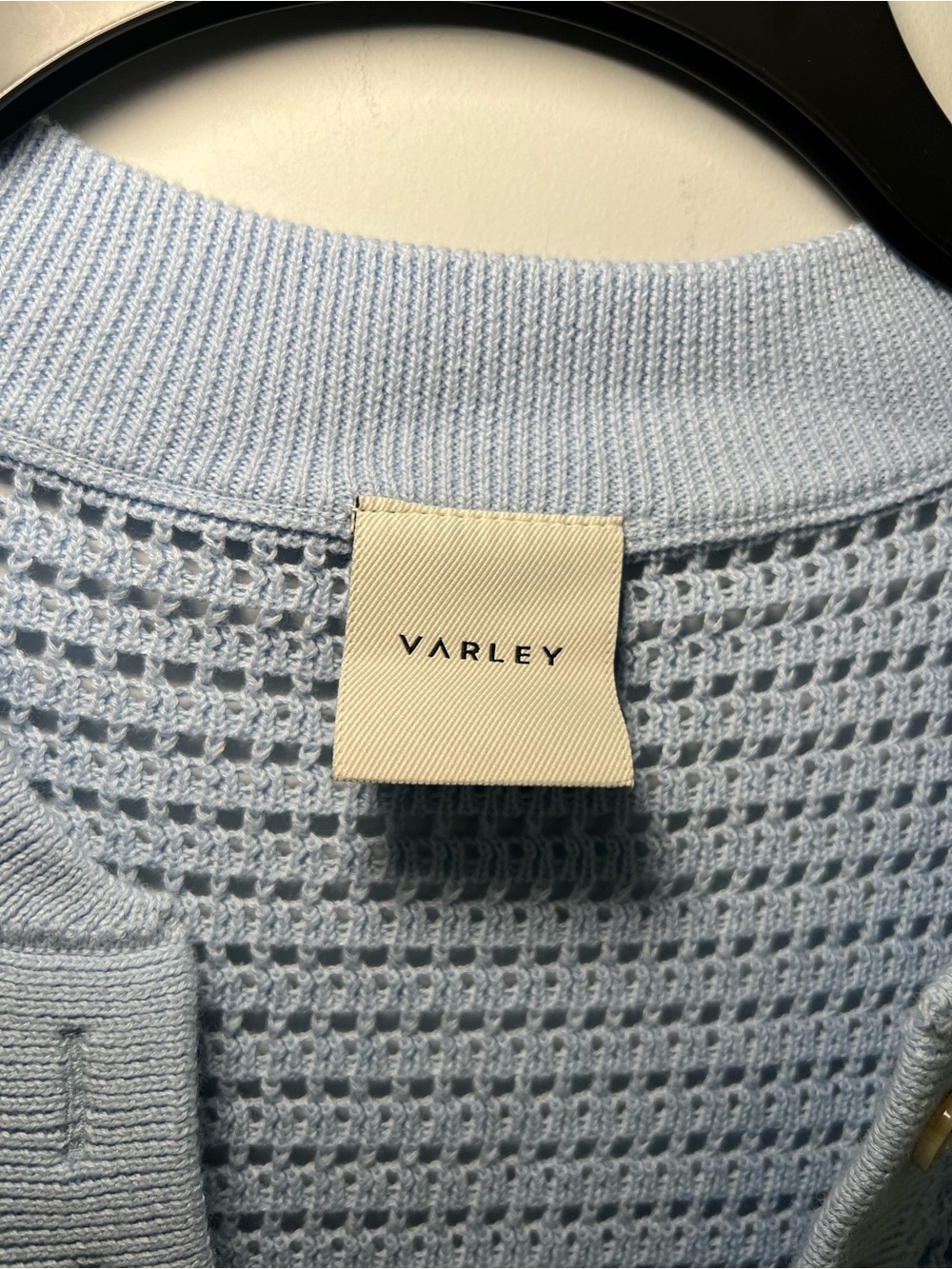 Varley Callie Knit Top Light Blue Size M - Picture 3 of 9